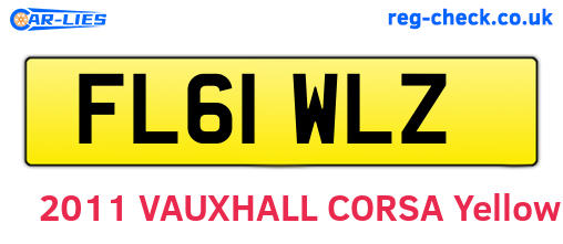 FL61WLZ are the vehicle registration plates.