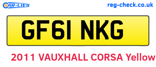 GF61NKG are the vehicle registration plates.