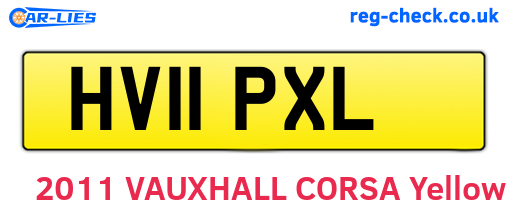 HV11PXL are the vehicle registration plates.
