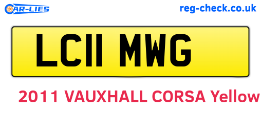 LC11MWG are the vehicle registration plates.