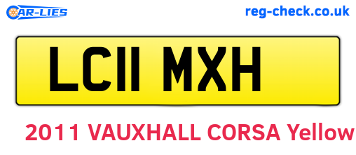 LC11MXH are the vehicle registration plates.