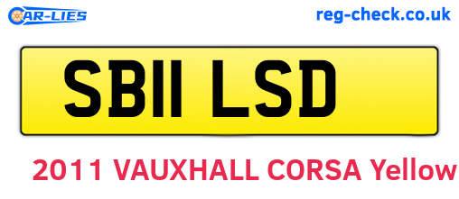 SB11LSD are the vehicle registration plates.