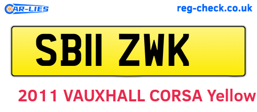 SB11ZWK are the vehicle registration plates.