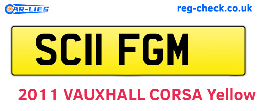 SC11FGM are the vehicle registration plates.