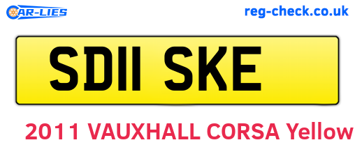 SD11SKE are the vehicle registration plates.