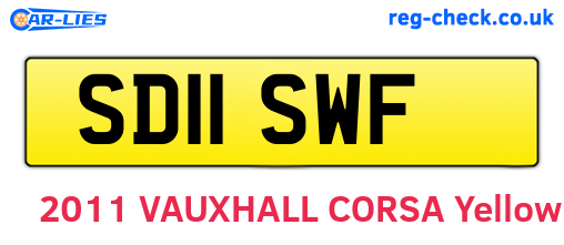 SD11SWF are the vehicle registration plates.