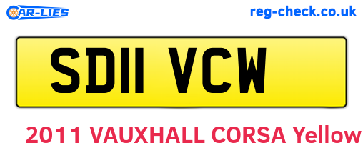 SD11VCW are the vehicle registration plates.