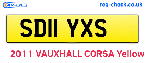 SD11YXS are the vehicle registration plates.