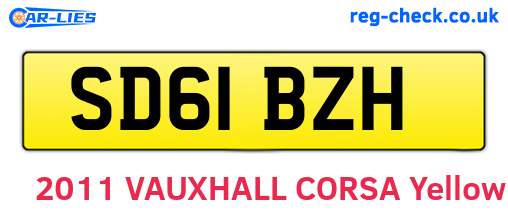 SD61BZH are the vehicle registration plates.