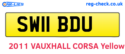 SW11BDU are the vehicle registration plates.