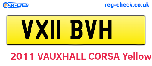 VX11BVH are the vehicle registration plates.