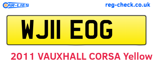 WJ11EOG are the vehicle registration plates.