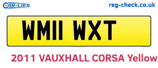 WM11WXT are the vehicle registration plates.