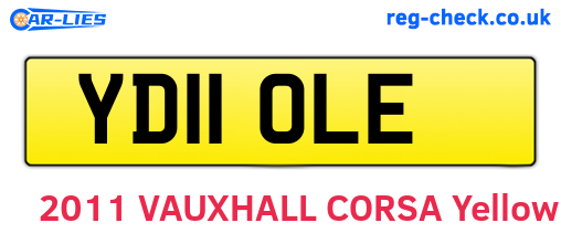 YD11OLE are the vehicle registration plates.