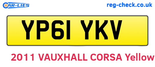 YP61YKV are the vehicle registration plates.