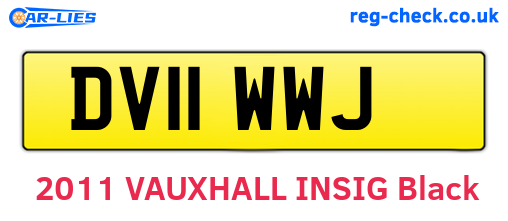 DV11WWJ are the vehicle registration plates.