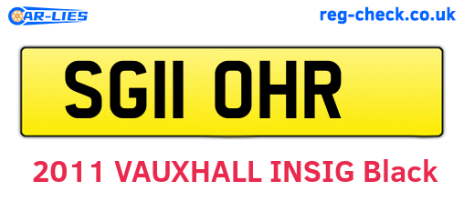 SG11OHR are the vehicle registration plates.