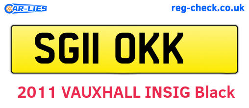 SG11OKK are the vehicle registration plates.