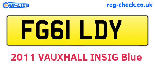 FG61LDY are the vehicle registration plates.