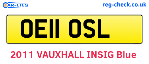 OE11OSL are the vehicle registration plates.