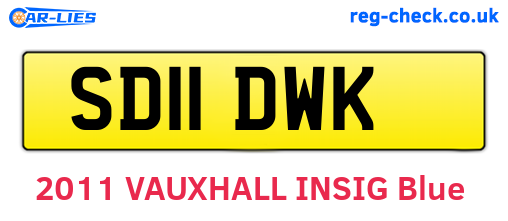 SD11DWK are the vehicle registration plates.