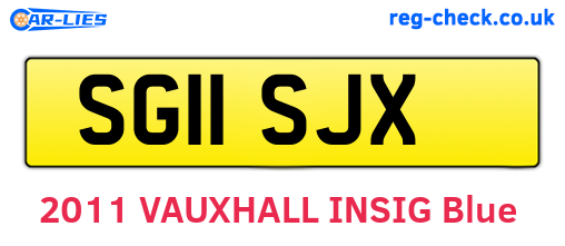 SG11SJX are the vehicle registration plates.