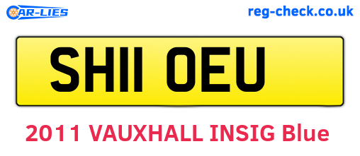 SH11OEU are the vehicle registration plates.
