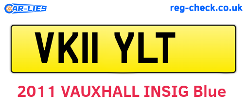 VK11YLT are the vehicle registration plates.