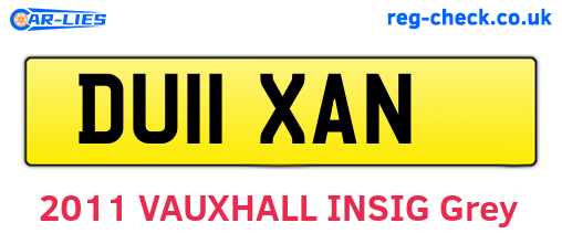 DU11XAN are the vehicle registration plates.