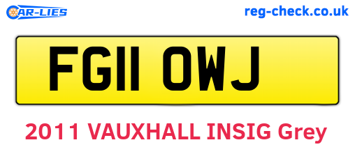 FG11OWJ are the vehicle registration plates.