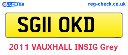 SG11OKD are the vehicle registration plates.