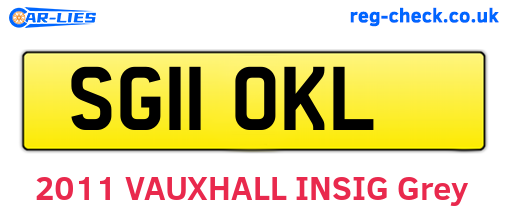 SG11OKL are the vehicle registration plates.