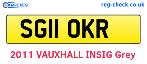 SG11OKR are the vehicle registration plates.