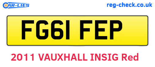 FG61FEP are the vehicle registration plates.