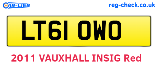 LT61OWO are the vehicle registration plates.