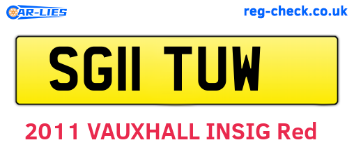 SG11TUW are the vehicle registration plates.