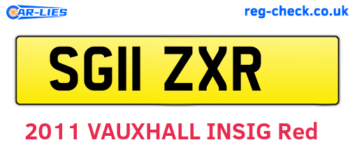 SG11ZXR are the vehicle registration plates.