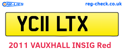 YC11LTX are the vehicle registration plates.