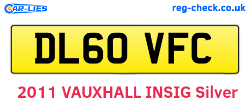 DL60VFC are the vehicle registration plates.