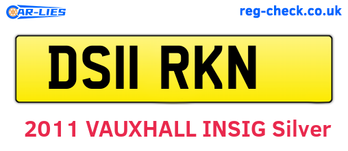 DS11RKN are the vehicle registration plates.