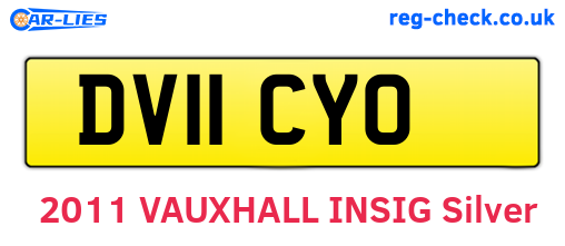 DV11CYO are the vehicle registration plates.