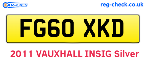 FG60XKD are the vehicle registration plates.