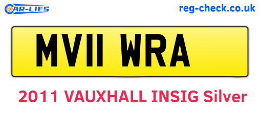 MV11WRA are the vehicle registration plates.