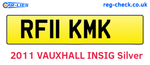RF11KMK are the vehicle registration plates.