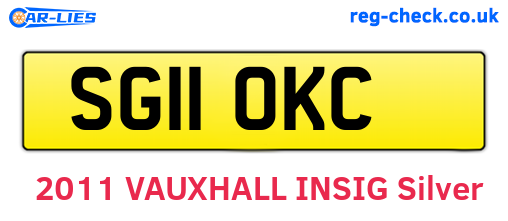SG11OKC are the vehicle registration plates.