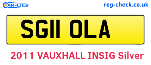 SG11OLA are the vehicle registration plates.