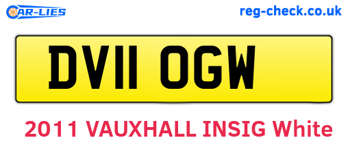 DV11OGW are the vehicle registration plates.