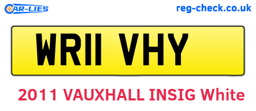 WR11VHY are the vehicle registration plates.