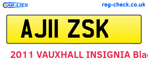 AJ11ZSK are the vehicle registration plates.