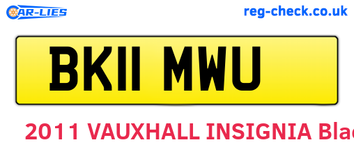 BK11MWU are the vehicle registration plates.